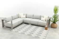 GI Levanto aluminium hoekbank met middenelement - Valley Sand