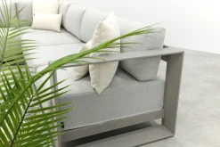 GI Levanto aluminium hoekbank met middenelement - Valley Sand