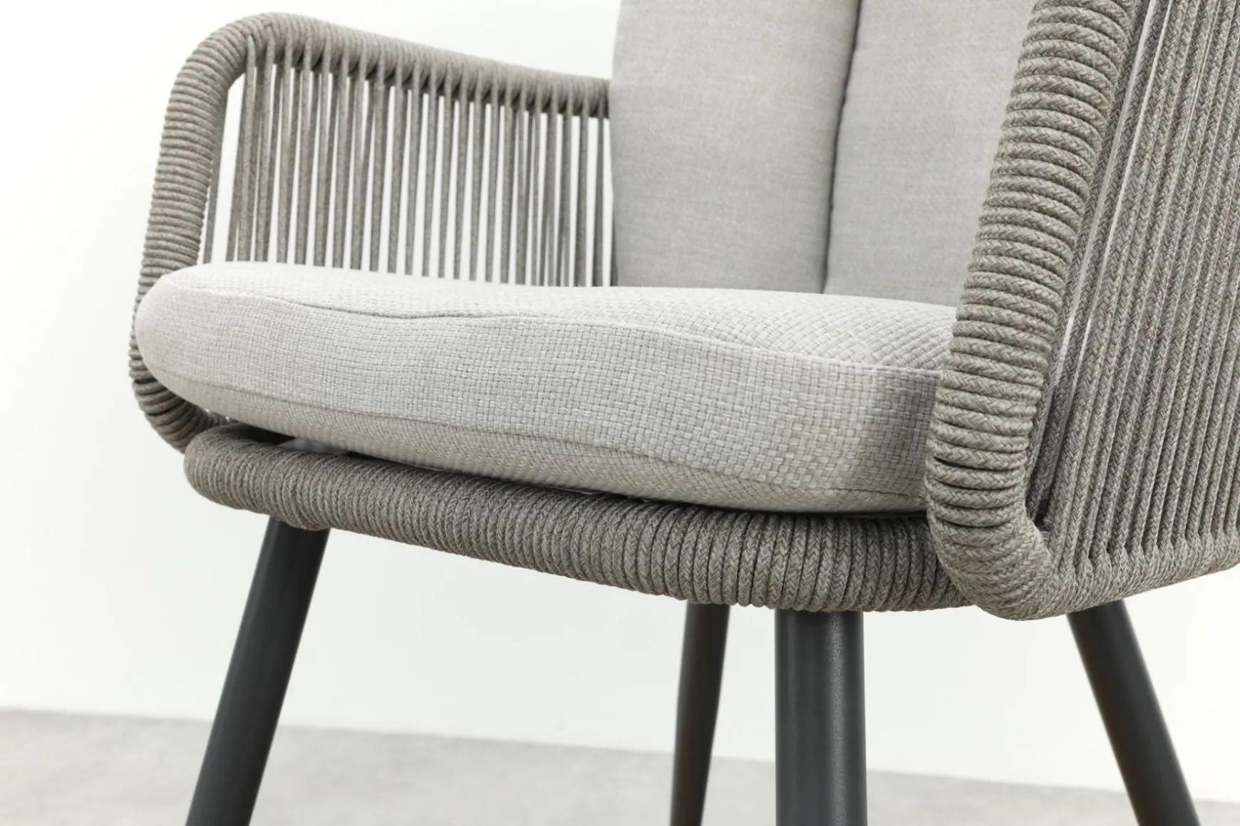 GI Linares rope dining tuinstoel - Carbon
