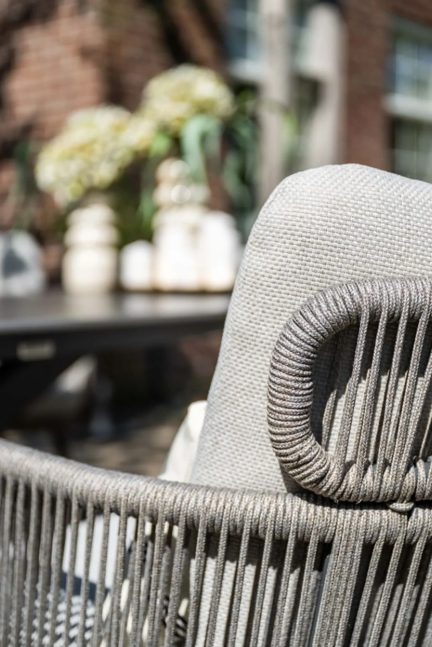 GI Linares rope dining tuinstoel - Carbon