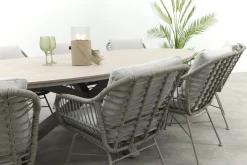 GI Margriet/Edison 8-persoons ovale tuinset 280x140 cm. - Taupe