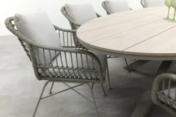 GI Margriet/Edison 8-persoons ovale tuinset 280x140 cm. - Taupe