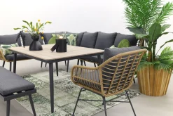 GI Margriet lounge-/dining set met stoel - Naturel wicker