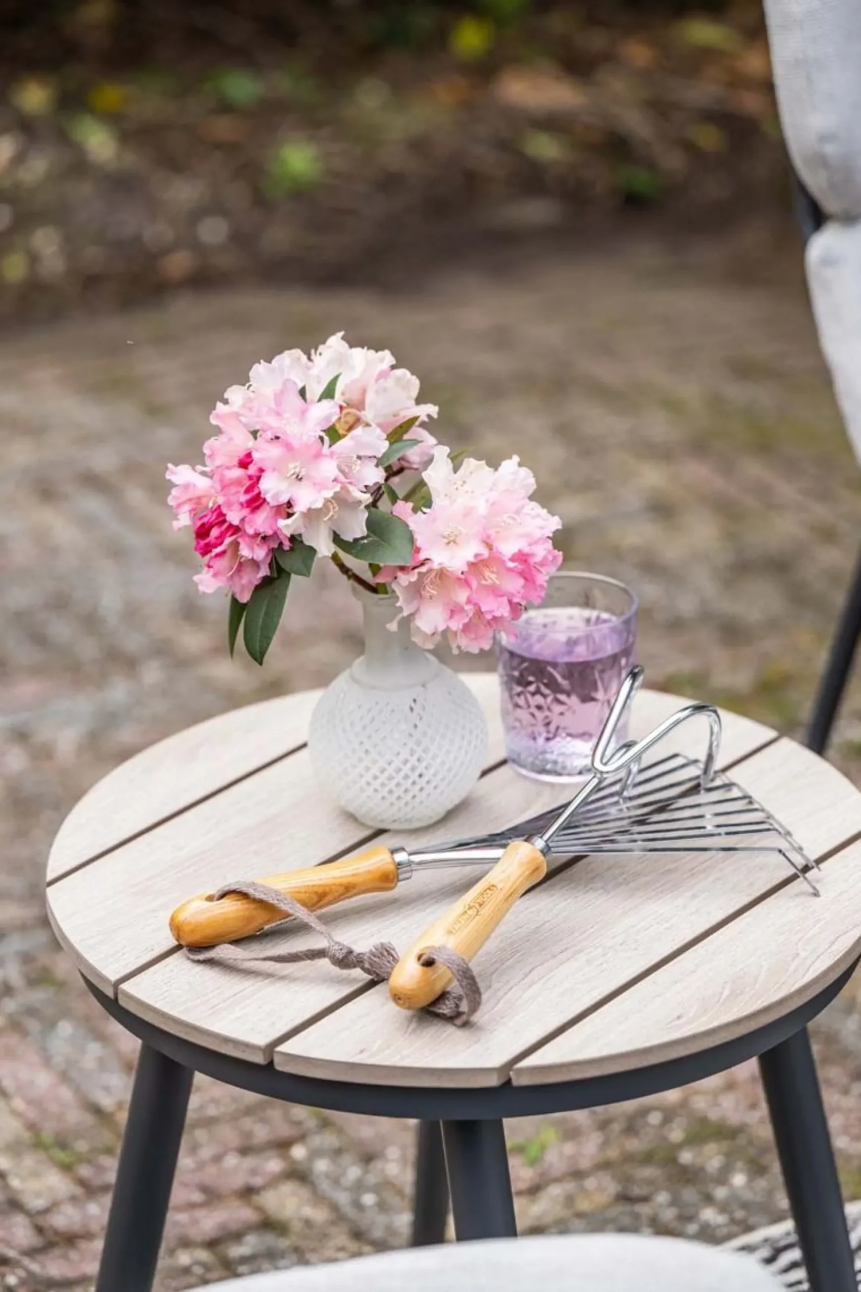 GI Margriet ronde bijzettafel Ø50 cm. - Carbon black