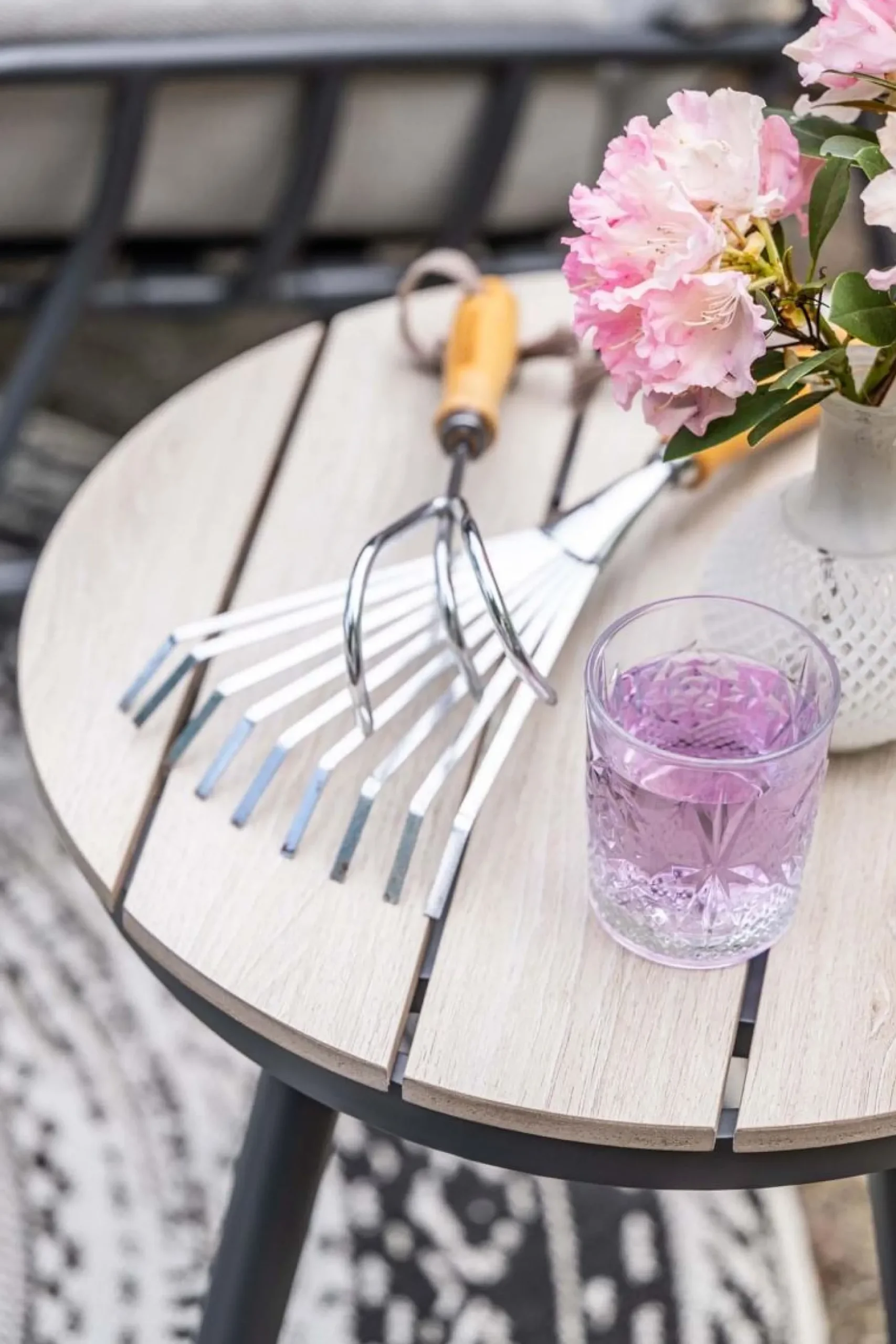 GI Margriet ronde bijzettafel Ø50 cm. - Carbon black
