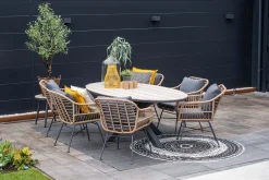 GI Margriet wicker dining tuinstoel - Naturel
