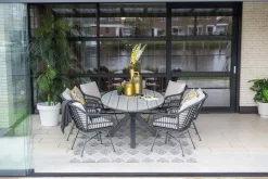 GI Margriet wicker dining tuinstoel - Zwart