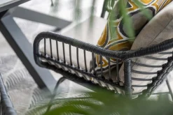 GI Margriet wicker dining tuinstoel - Zwart