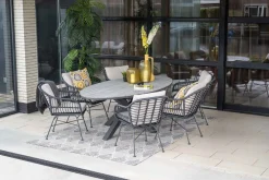 GI Margriet wicker dining tuinstoel - Zwart