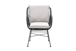 GI Margriet wicker dining tuinstoel - Zwart