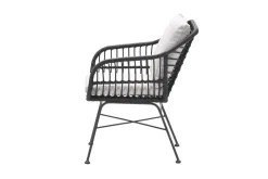 GI Margriet wicker dining tuinstoel - Zwart