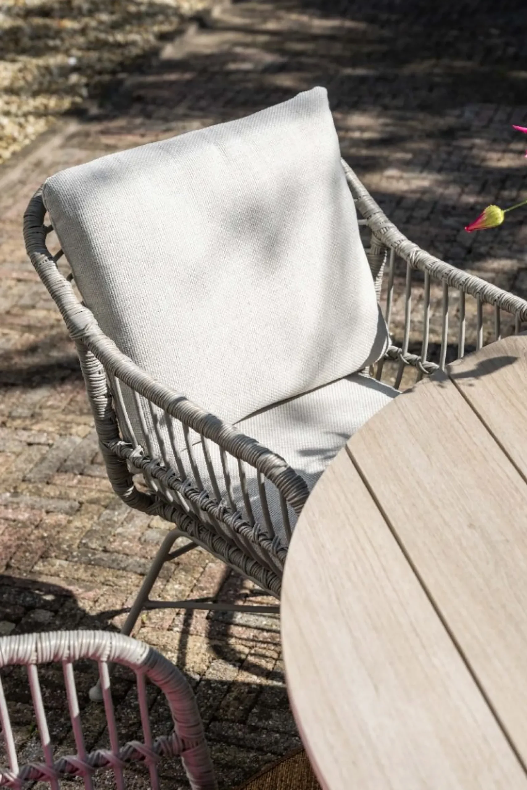 GI Margriet wicker dining tuinstoel - Taupe