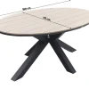 GI Margriet zwart/zand / Edison 180 x 115 cm. tafel - ovale tuinset