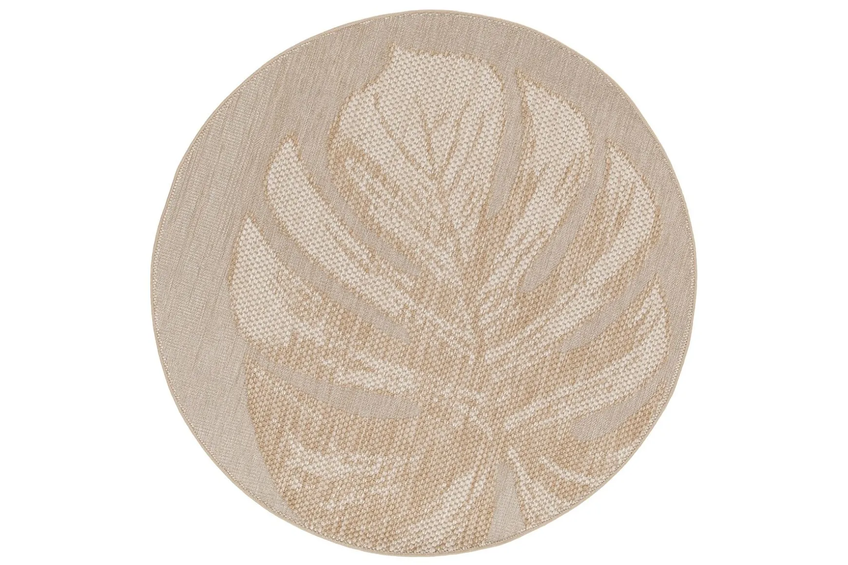 GI Naturalis rond buitenkleed Ø200 cm. - Leaf Taupe