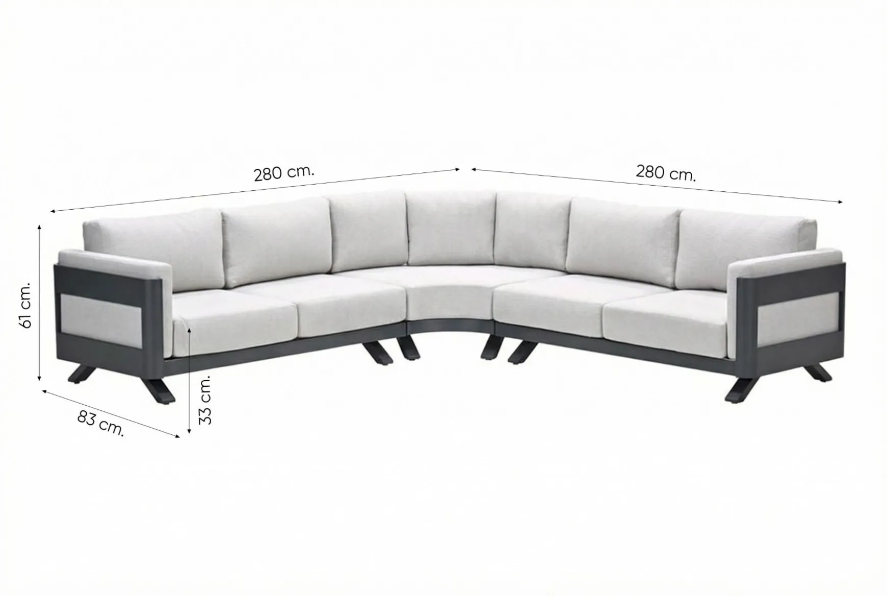 GI Realdo aluminium hoekbank