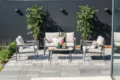 GI Ricca aluminium stoel-bank loungeset (4-dlg)