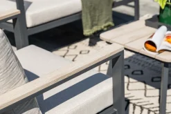 GI Ricca aluminium stoel-bank loungeset (4-dlg)