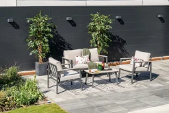 GI Ricca aluminium stoel-bank loungeset (4-dlg)