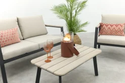 GI Ricca aluminium stoel-bank loungeset (4-dlg)