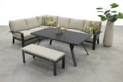GI Rondo lounge- diningset (6-delig) - Carbon Black/Desert