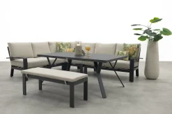 GI Rondo lounge- diningset (6-delig) - Carbon Black/Desert
