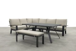 GI Rondo lounge- diningset (6-delig) - Carbon Black/Desert