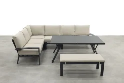 GI Rondo lounge- diningset (6-delig) - Carbon Black/Desert