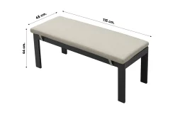 GI Rondo lounge- diningset (6-delig) - Carbon Black/Desert