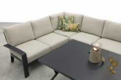 GI Rondo lounge- diningset (6-delig) - Carbon Black/Desert