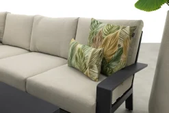 GI Rondo lounge- diningset (6-delig) - Carbon Black/Desert