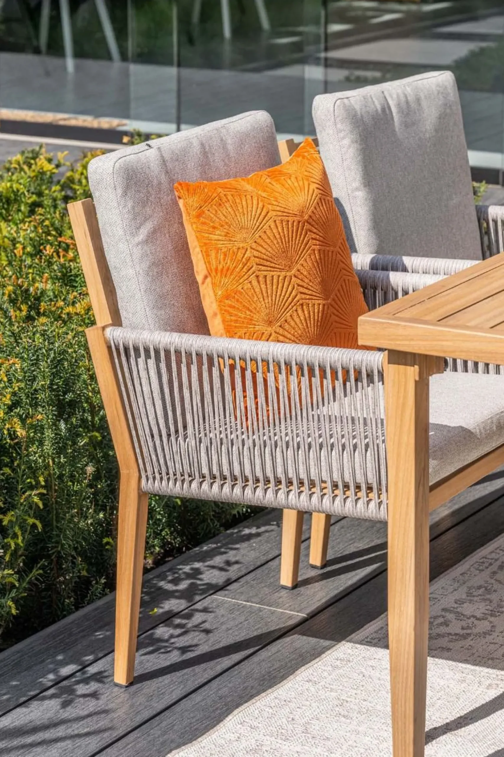 GI Sardinia dining fauteuil - Aluminium Teak look/Zand