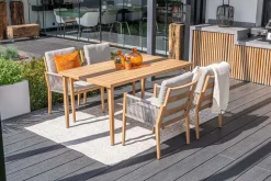 GI Sardinia dining fauteuil - Aluminium Teak look/Zand