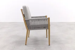 GI Sardinia dining fauteuil - Aluminium Teak look/Zand