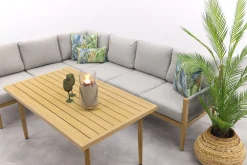 GI Sardinia lounge-dining set (5-delig) - Aluminium Teak look/Zand