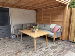 GI Sardinia lounge-dining set (5-delig) - Aluminium Teak look/Zand