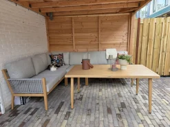 GI Sardinia lounge-dining set (5-delig) - Aluminium Teak look/Zand