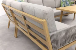 GI Sardinia lounge-dining set (5-delig) - Aluminium Teak look/Zand