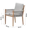 GI Sardinia lounge-dining set aluminium (7-delig) - Teak look/Zand