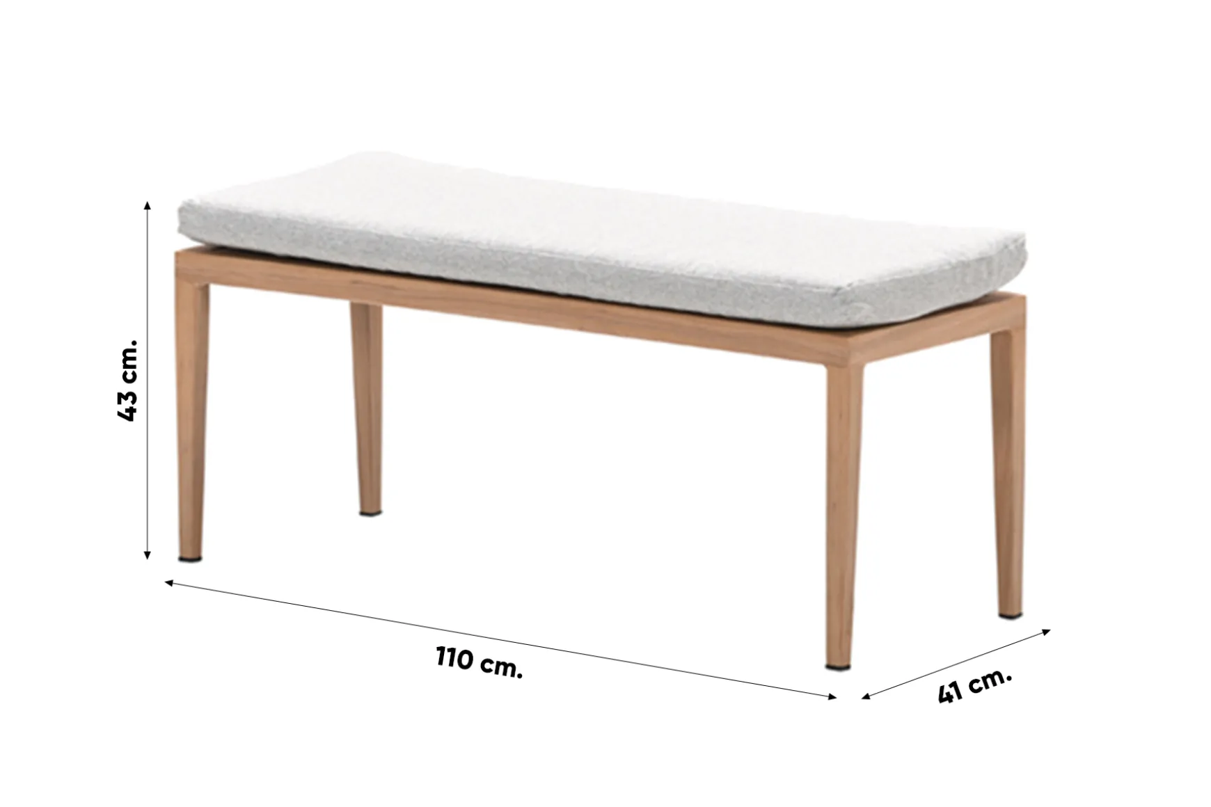 GI Sardinia lounge-dining set aluminium (7-delig) - Teak look/Zand