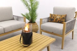 GI Sardinia stoel-bank loungeset (4-delig) - Aluminium Teak look/Zand OP=OP