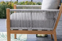 GI Sardinia stoel-bank loungeset (4-delig) - Aluminium Teak look/Zand OP=OP