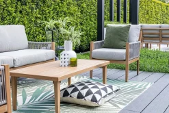 GI Sardinia stoel-bank loungeset (4-delig) - Aluminium Teak look/Zand OP=OP