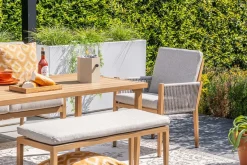 GI Sardinia tuinbank - Aluminium Teak look/Zand