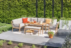 GI Sardinia tuinbank - Aluminium Teak look/Zand