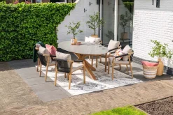 GI Scotland ovale tuintafel 230x115 cm. - Teak look (OP=OP)
