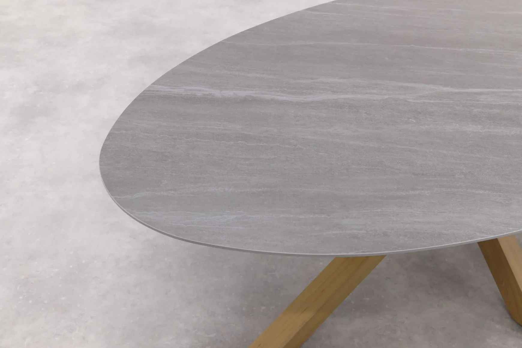GI Scotland ovale tuintafel 230x115 cm. - Teak look (OP=OP)