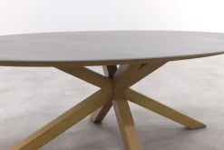 GI Scotland ovale tuintafel 230x115 cm. - Teak look (OP=OP)