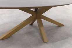 GI Scotland ovale tuintafel 230x115 cm. - Teak look (OP=OP)