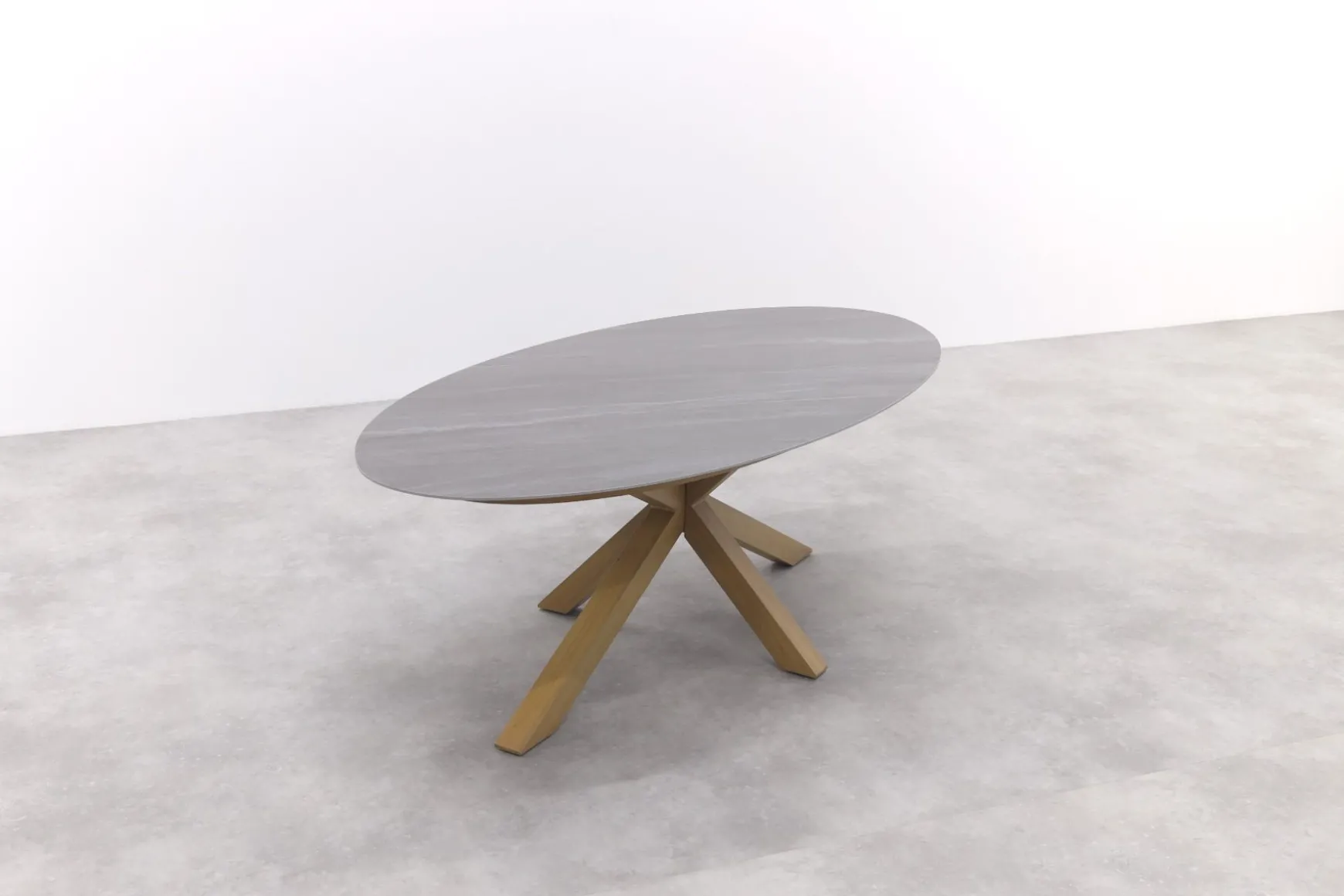 GI Scotland ovale tuintafel 230x115 cm. - Teak look (OP=OP)