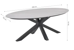 GI Scotland ovale tuintafel 230x115 cm. - Carbon Black
